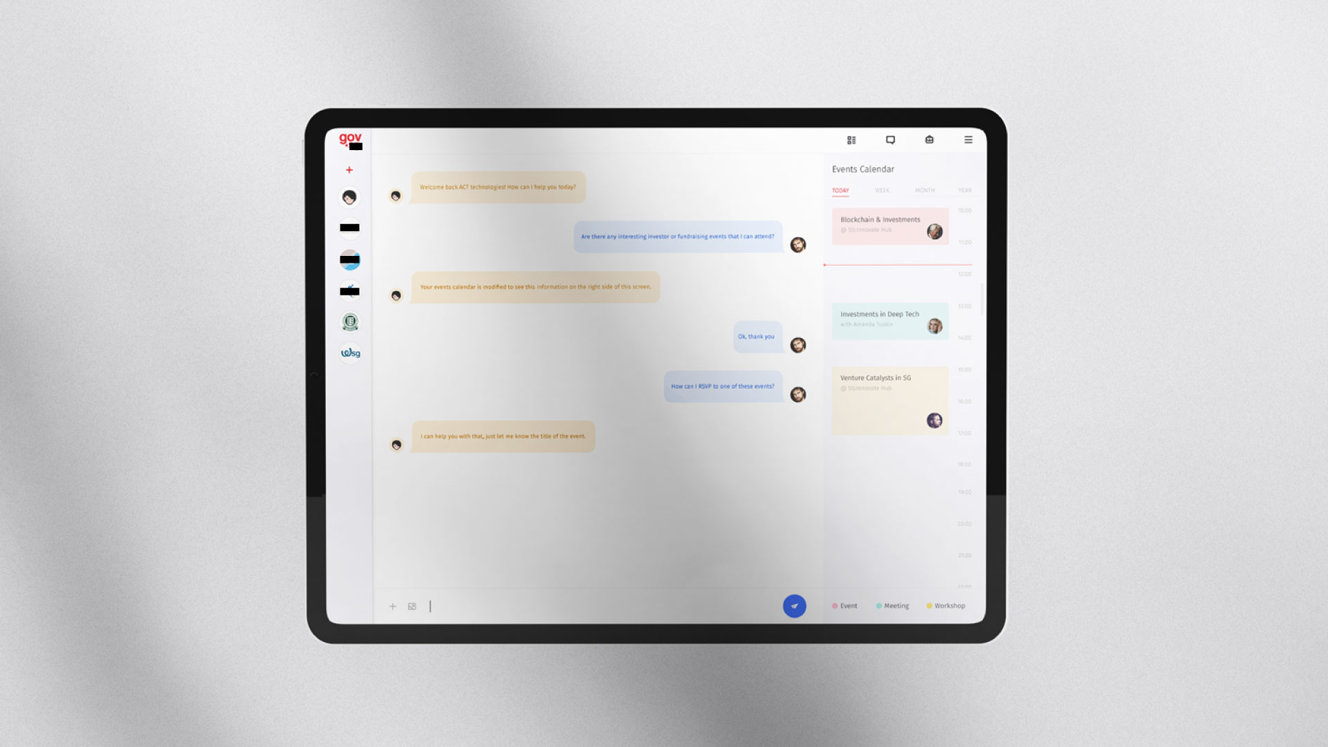 Events calendar — investor and fundraising opportunities