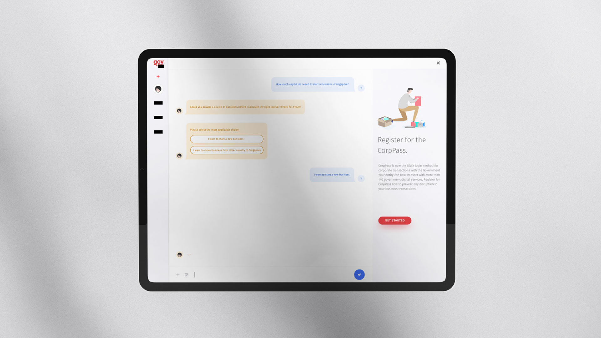 Business onboarding flow