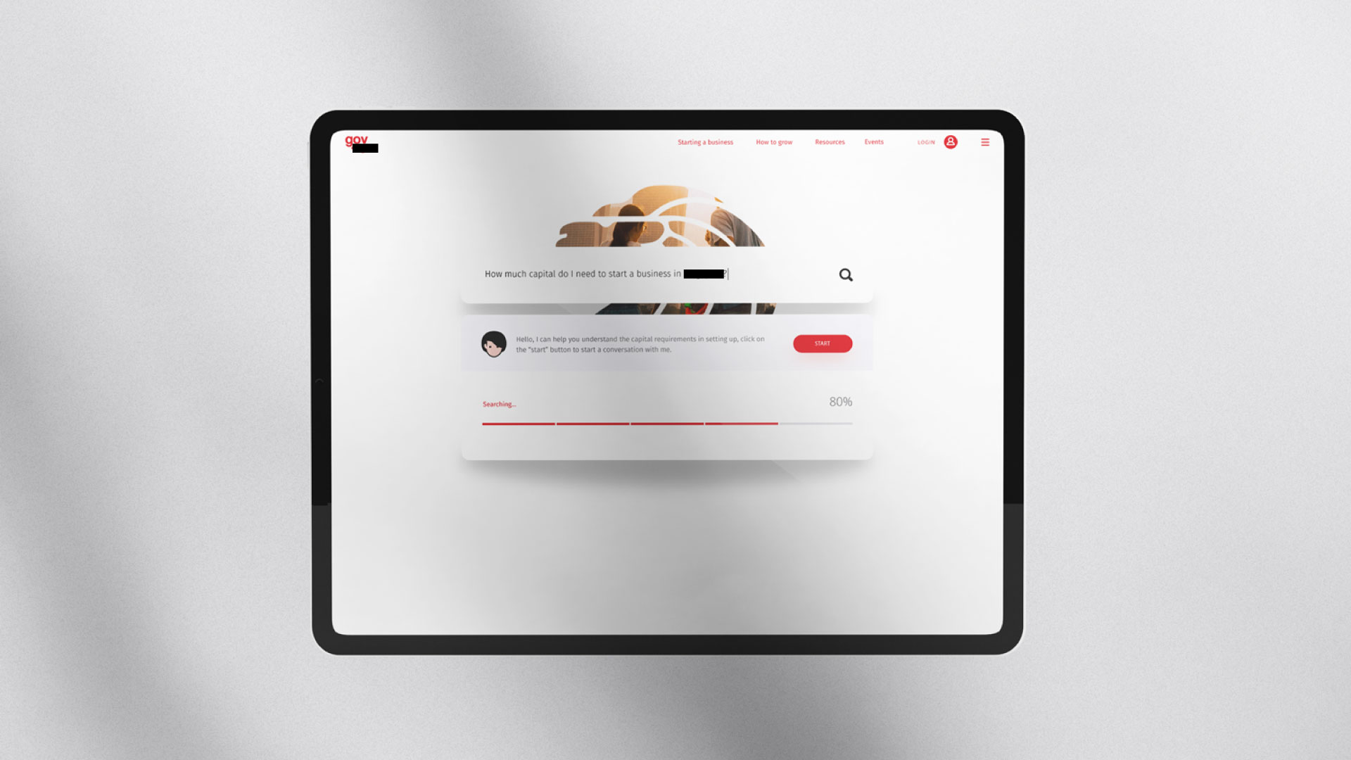Chatbot search interface