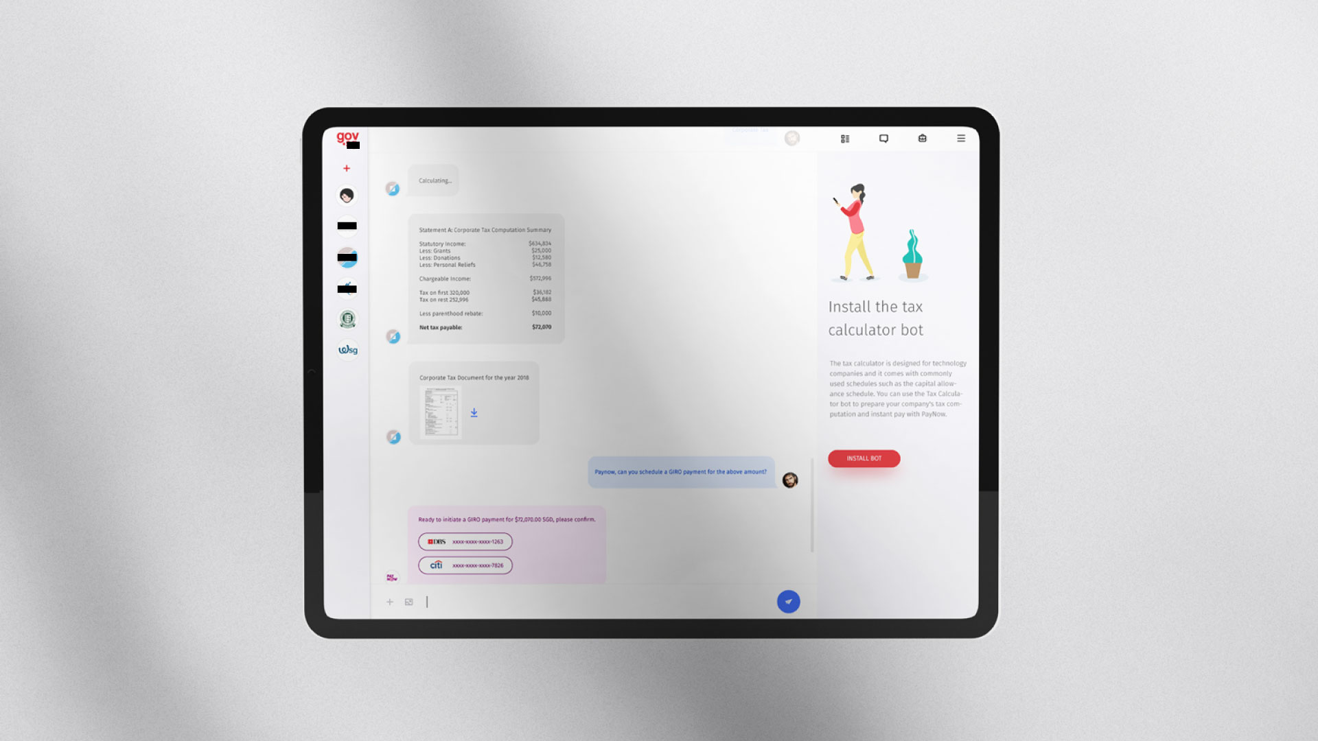 Corporate tax computation and payment