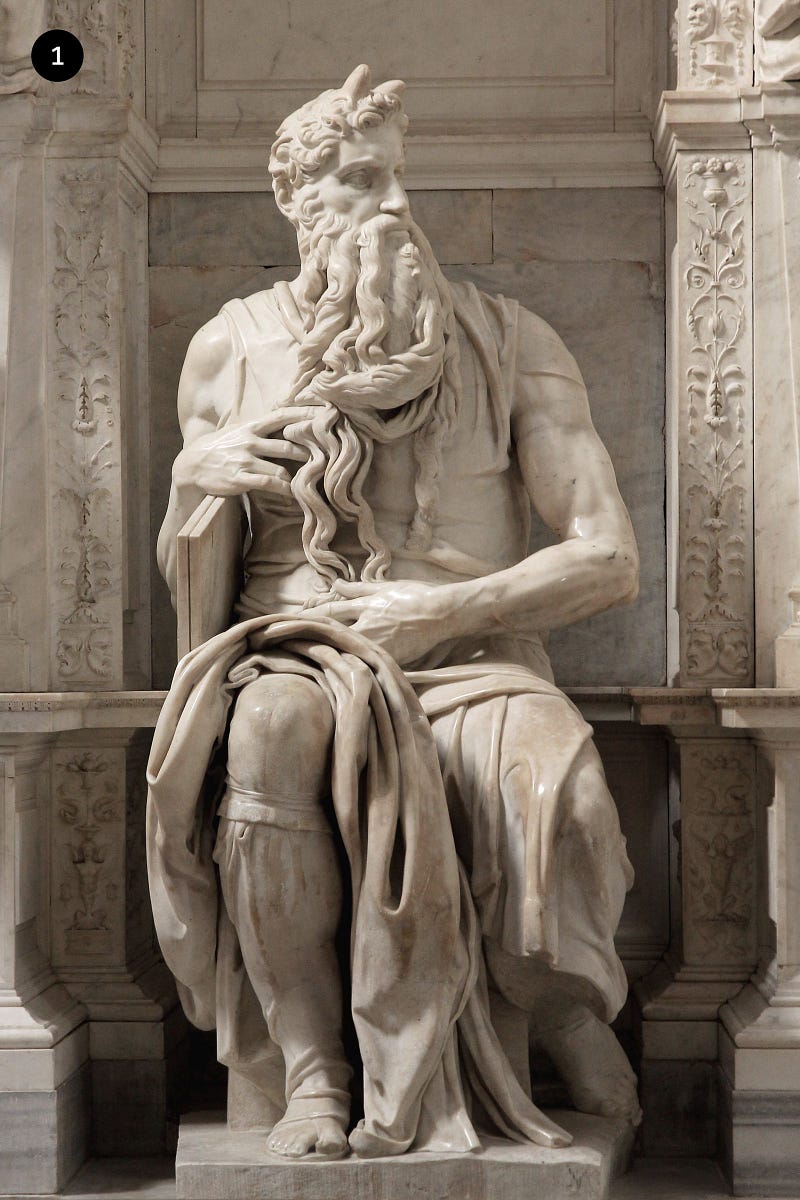Michelangelo’s Moses housed in the church of San Pietro in Vincoli, Rome